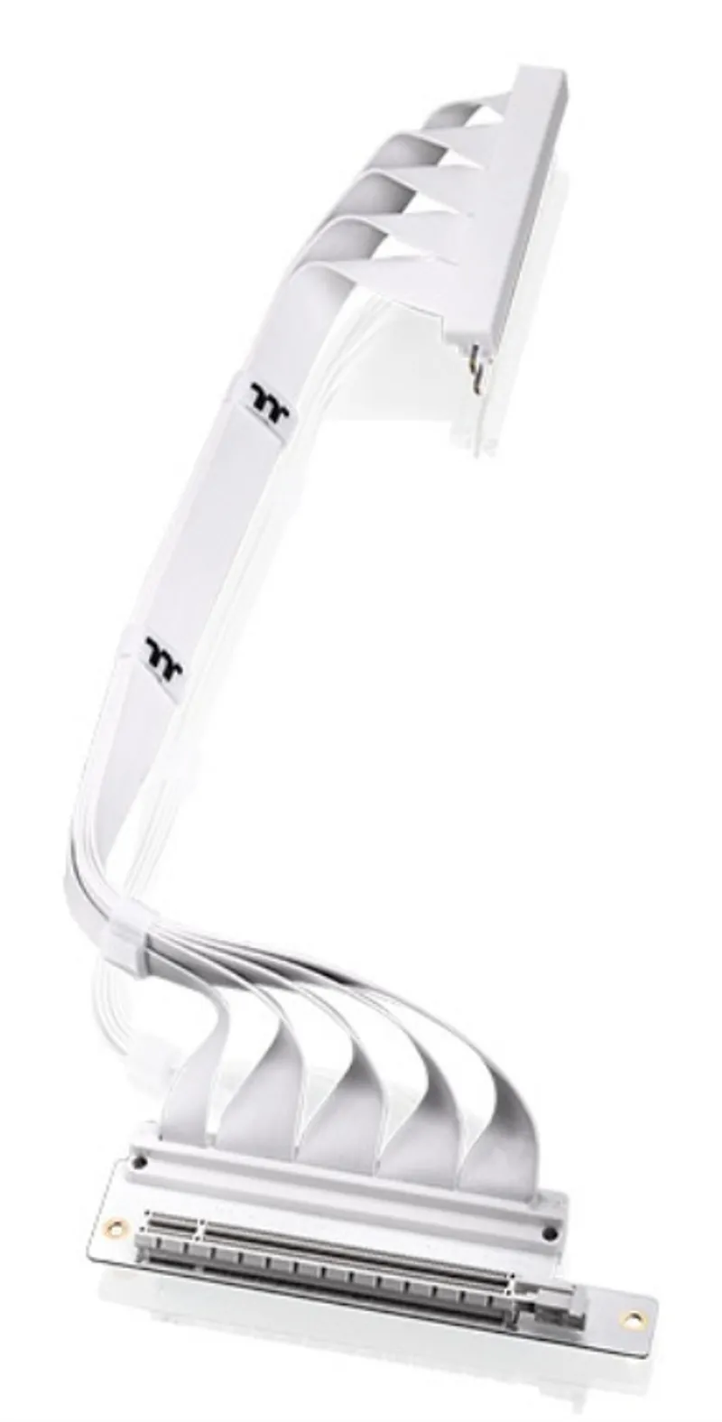 Thermaltake PCI-E 4.0 Dual 90 Degree Riser Cable 400mm Snow