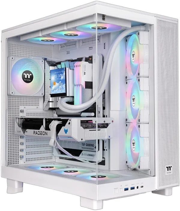 Geh Thermaltake View 380 XL TG Midi Tower "ARGB Snow"  White retail