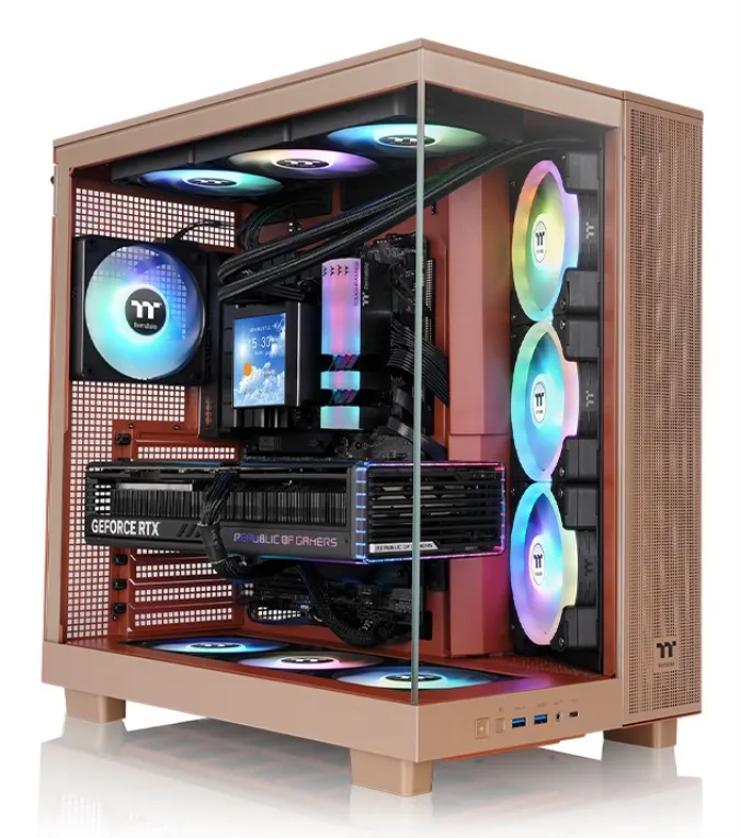 Geh Thermaltake View 380 XL TG Midi Tower ARGB Gravel Sand retail