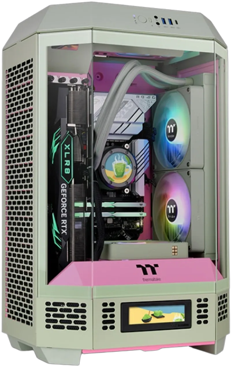 Geh Thermaltake The Tower 300  Mini Tower  "Matcha Plum" retail