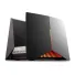 Router TP-Link Archer GE800 WiFi 6 BE19000 tri-band gaming nero con design angolato a tre pannelli e dettagli arancioni in