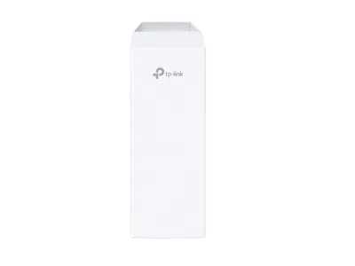 TP-Link CPE510 5 GHz 300 Mbps 13 dBi CPE exterior blanco frontal con logo gris en carcasa plana para redes inalámbricas al