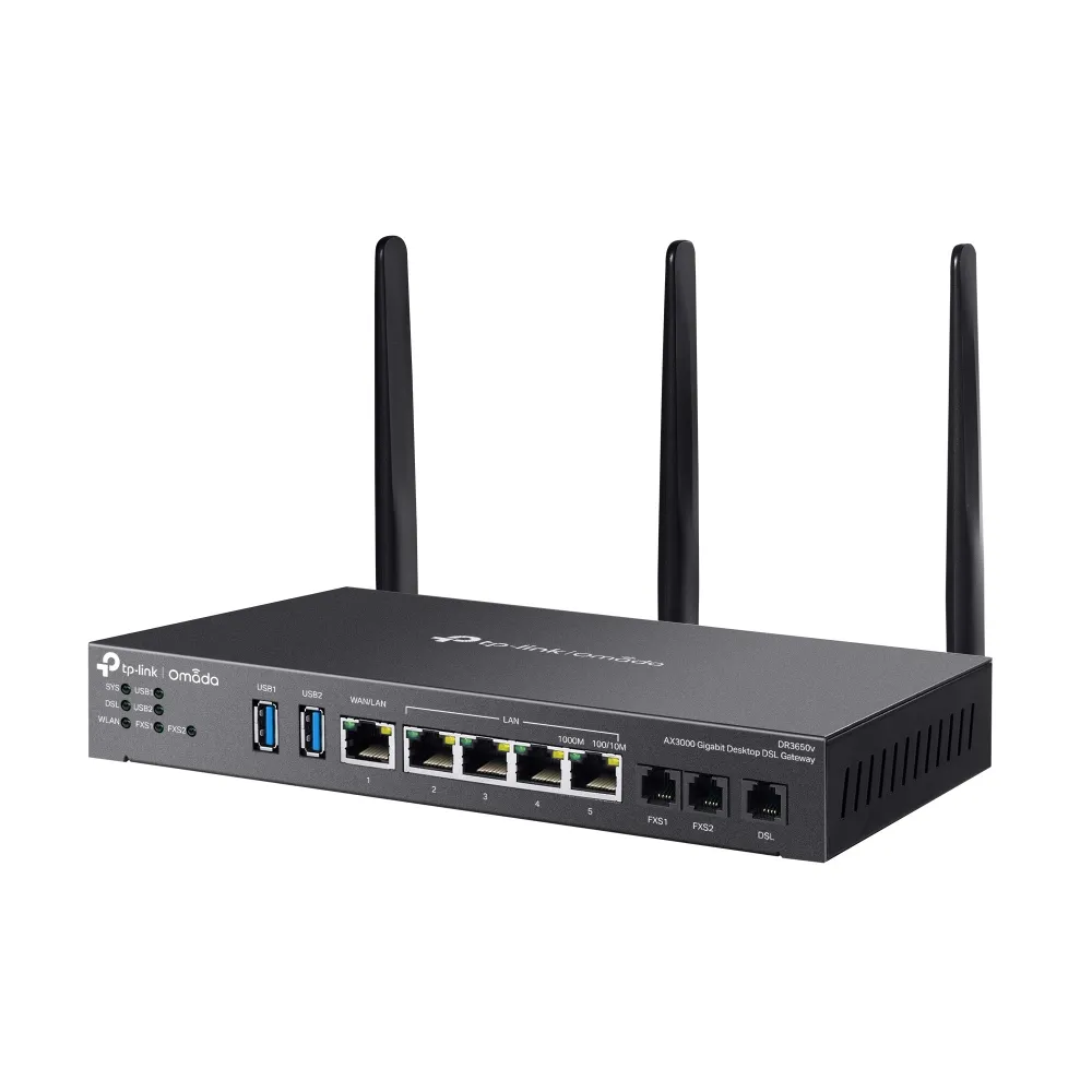 TP-Link Omada AX3000 Gigabit Desktop DSL Gateway DR3650V