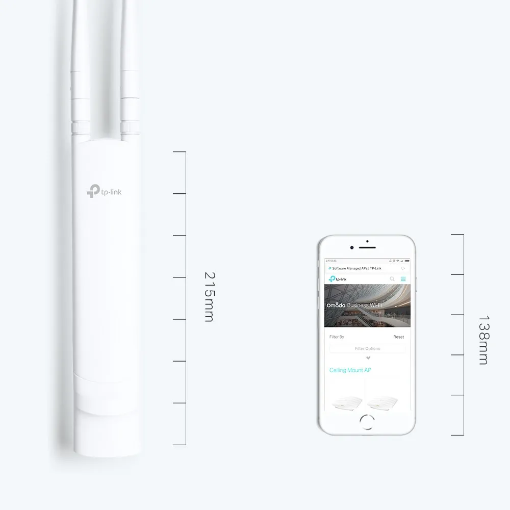TP-Link Omada WL-AP Access Point EAP110-Outdoor (300MBit/POE
