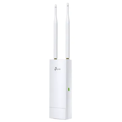 TP-Link EAP110-Outdoor 300 Mbps WLAN-Access-Point mit zwei Antennen für robuste Outdoor-Netzwerke in weißem Gehäuse mit TP-Link EAP110-Outdoor 300 Mbps WLAN-Access-Point mit zwei Antennen für robuste Outdoor-Netzwerke in weißem Gehäuse mit