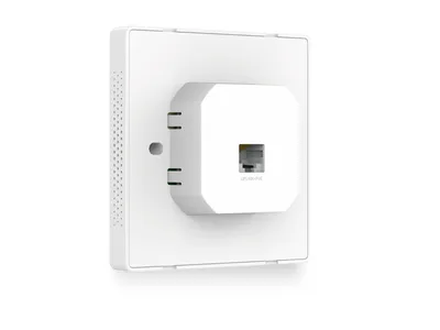 TP-Link EAP115-Wall Wand-WLAN-Access-Point mit 300 Mbps in weißer Unterputzdose mit zentralem Uplink-PoE-Ethernet-Anschluss. TP-Link EAP115-Wall Wand-WLAN-Access-Point mit 300 Mbps in weißer Unterputzdose mit zentralem Uplink-PoE-Ethernet-Anschluss.