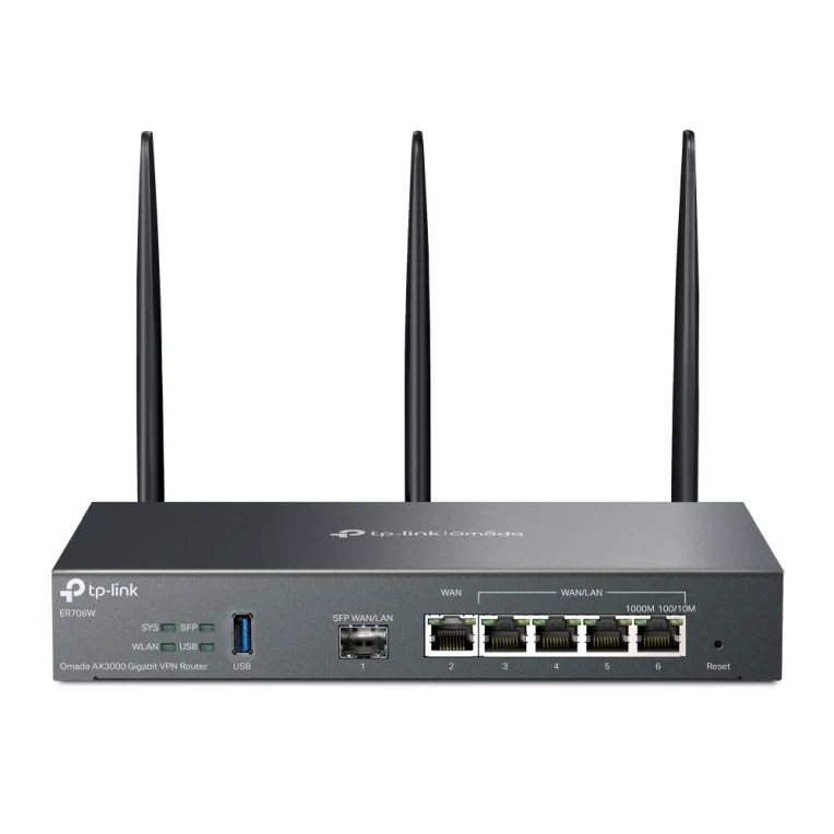 TP-Link ER706W Omada AX3000 Wi-Fi 6 Gigabit VPN Router TP-Link ER706W Omada AX3000 Wi-Fi 6 Gigabit VPN Router