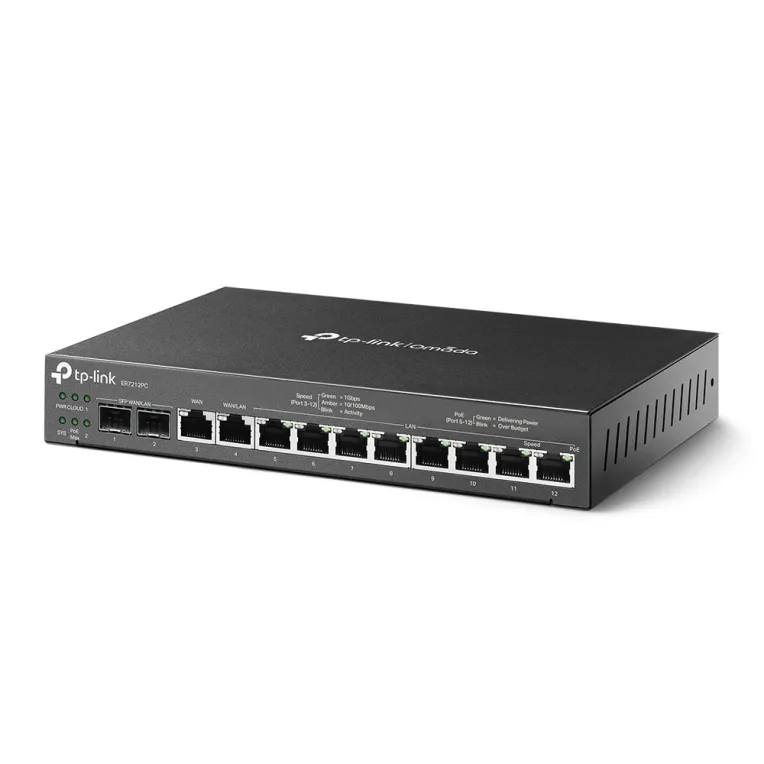 TP-Link ER7212PC Omada Gigabit VPN Router with PoE+ Ports and Controller Ability TP-Link ER7212PC Omada Gigabit VPN Router with PoE+ Ports and Controller Ability