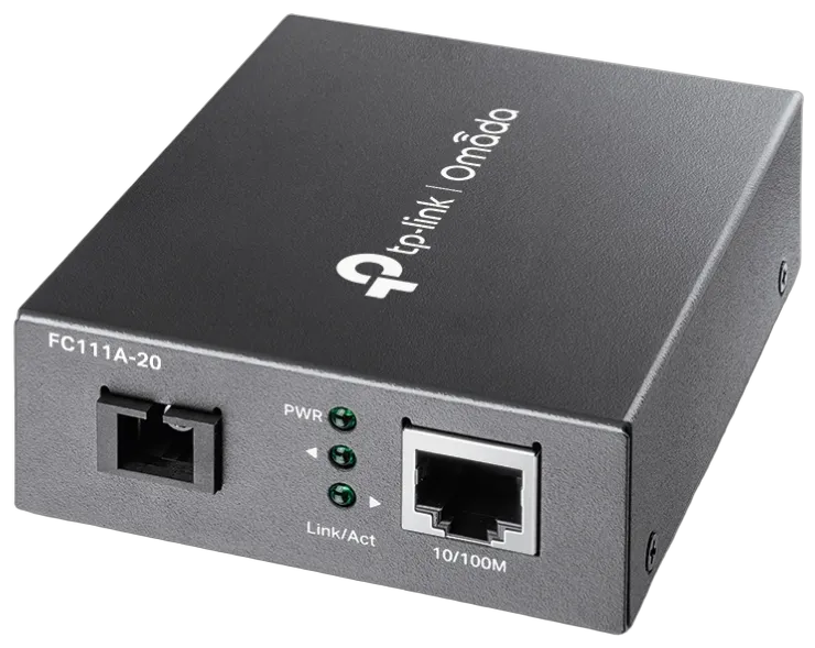 TP-Link FC111A-20 (TL-FC111A-20) 10/100 Mbps RJ45 to 100 Mbps Single-mode SC WDM Bi-Directional Fiber Converter