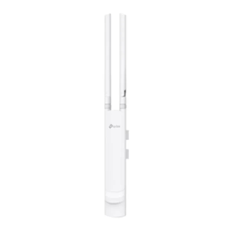 Punto de acceso TP-Link WL-AP Festa F52-Outdoor AC1200 blanco con dos antenas verticales y soporte de montaje para