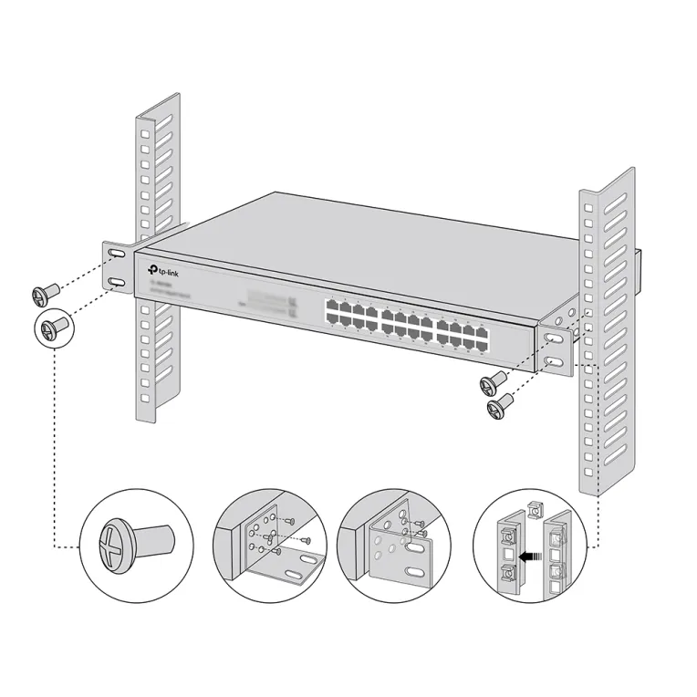 TP-Link RackMount Kit-13 Rack-mounting Bracket Kit, Screws Included