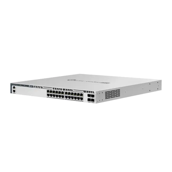 Omada PRO full managed Layer 3 Switch • 28 Port • 24x 2.5GbE, 4x SFP28 • PoE Budget 1440W • 24x PoE at/bt • Omada PRO • S6500-24MPP4Y