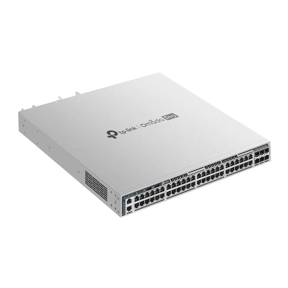 Omada PRO full managed Layer 3 Switch • 54 Port • 48x 1GbE, 6x SFP+ • PoE Budget 1440W • 48x PoE at • Omada PRO • S6500-24M4Y