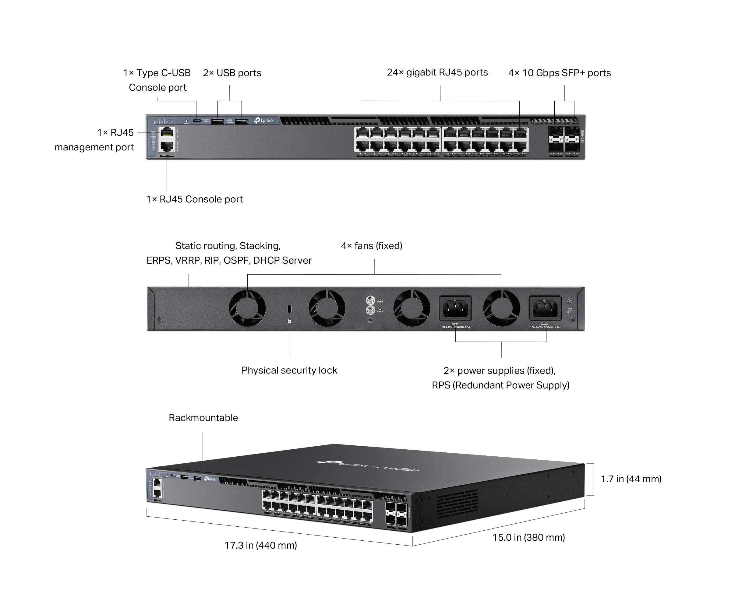 TP-Link Omada Switch 24x GE SG6428X Layer 3 TP-Link Omada Switch 24x GE SG6428X Layer 3