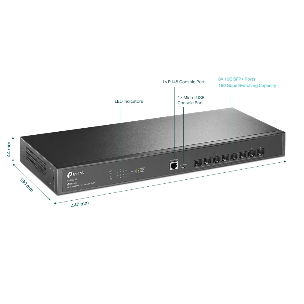 TP-Link Omada Switch 8x GE SX3008F (10GBit) TP-Link Omada Switch 8x GE SX3008F (10GBit)