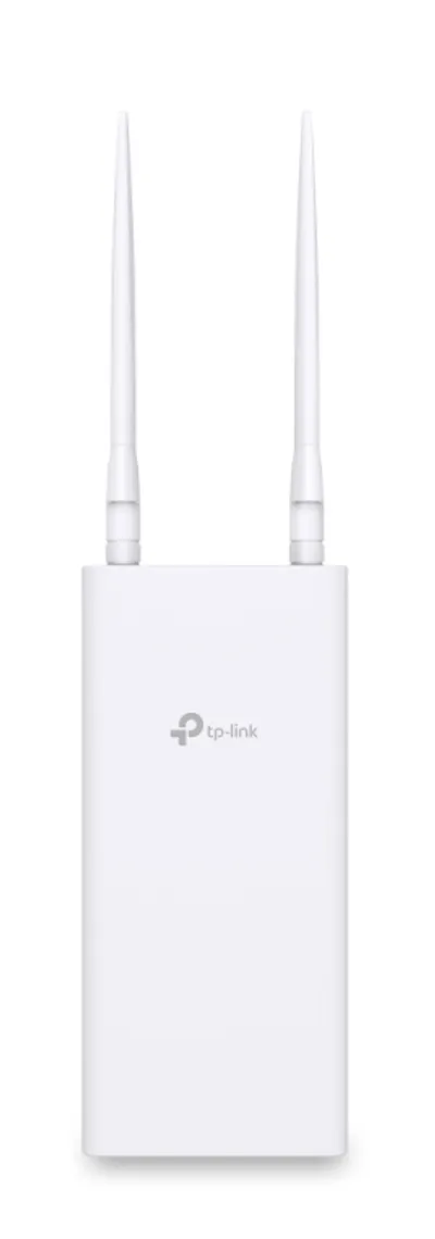 TP-LINK 300Mbps беспроводной наружный 4G LTE роутер с двумя антеннами на белом корпусе для установки на улице.