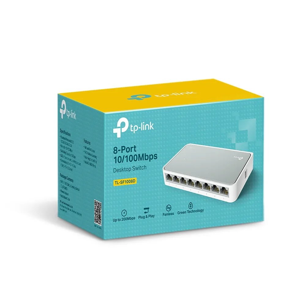 TP-Link TL-SF1008D No administrado Fast Ethernet (10/100) Blanco TP-Link TL-SF1008D No administrado Fast Ethernet (10/100) Blanco