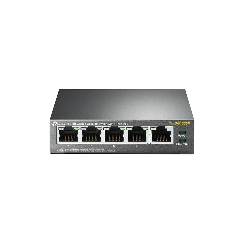 TP-Link Switch 5x GE TL-SG1005P (4xPOE/65W)V6.6 TP-Link Switch 5x GE TL-SG1005P (4xPOE/65W)V6.6