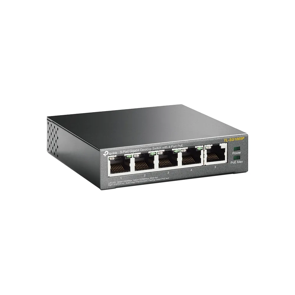 TP-Link Switch 5x GE TL-SG1005P (4xPOE/65W)V6.6 TP-Link Switch 5x GE TL-SG1005P (4xPOE/65W)V6.6