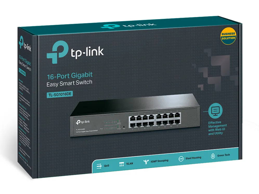 TP-Link TL-SG1016DE 16-Port Gigabit Easy Smart Switch TP-Link TL-SG1016DE 16-Port Gigabit Easy Smart Switch