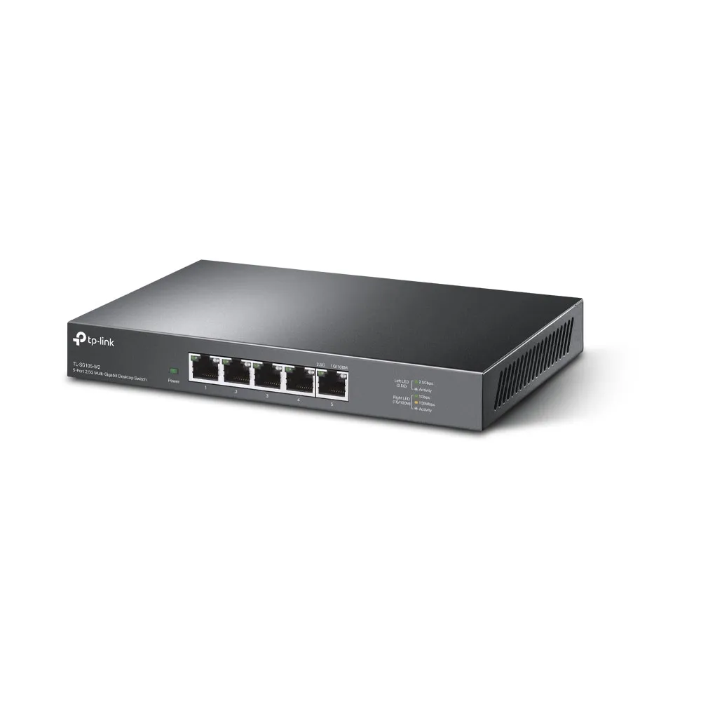 TP-Link - TL-SG105-M2 - 5-Port 2.5G Multi-Gigabit Desktop Switch TP-Link - TL-SG105-M2 - 5-Port 2.5G Multi-Gigabit Desktop Switch