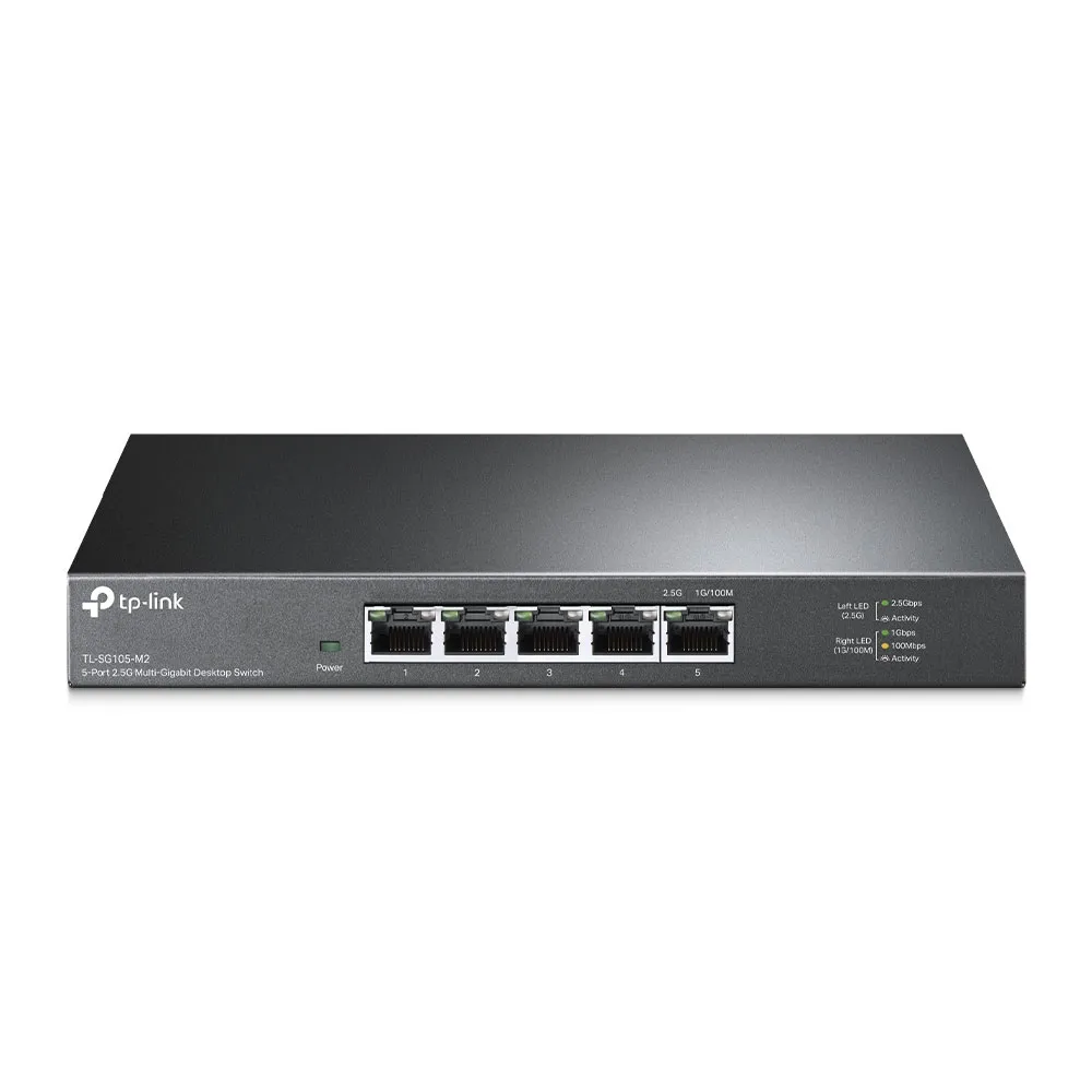 TP-Link - TL-SG105-M2 - 5-Port 2.5G Multi-Gigabit Desktop Switch TP-Link - TL-SG105-M2 - 5-Port 2.5G Multi-Gigabit Desktop Switch