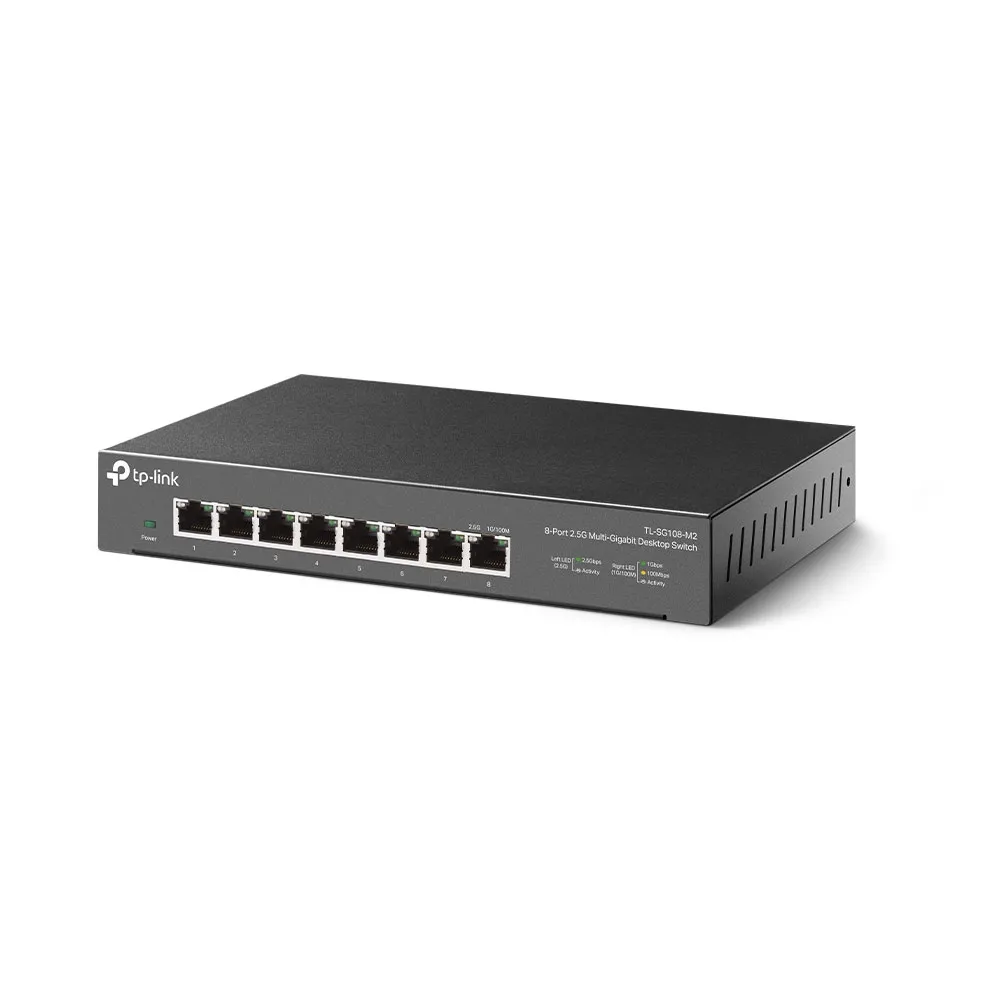 TP-Link TL-SG108-M2 switch No administrado 2.5G Ethernet (100/1000/2500) Negro TP-Link TL-SG108-M2 switch No administrado 2.5G Ethernet (100/1000/2500) Negro