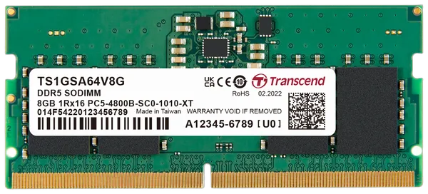 SO DDR5  8GB PC 4800 CL40 Transcend TSModul, TS1GSA64V8G
