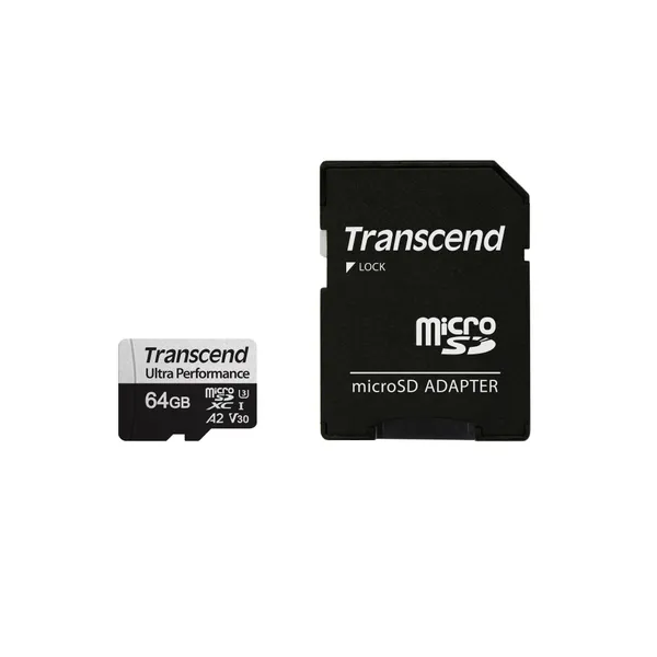 SD microSD Card  64GB Transcend SDXC USD340S w/adapter