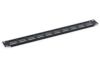 Triton 19"zbh. Blindplatte perforiertem Oval, 2HE, Schwarz