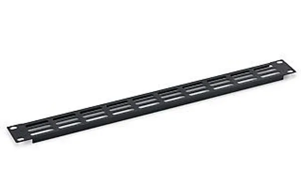 Triton 19"zbh. Blindplatte perforiertem Oval, 2HE, Schwarz