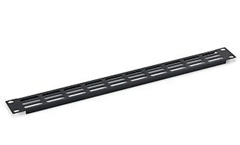 Triton 19"zbh. Blindplatte perforiertem Oval, 2HE, Schwarz