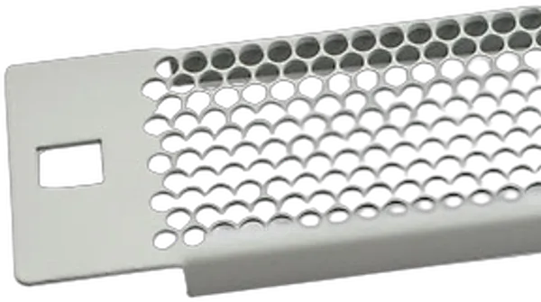 Triton 19"zbh. Blindplatte perforiert, 2HE, Schwarz, mit Kunststoffclips