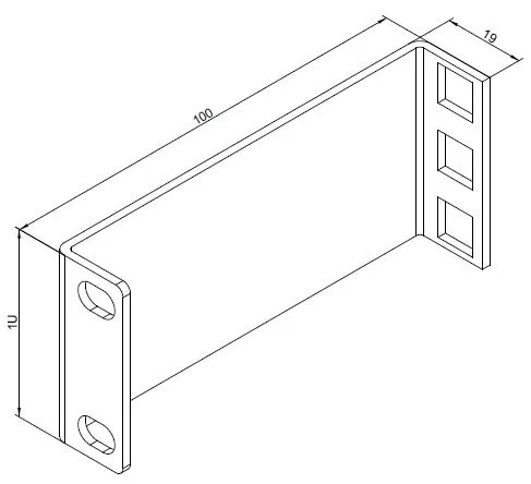 Triton 19"Schrank,zbh. Schienentiefenadapter 19" 1HE Triton 19"Schrank,zbh. Schienentiefenadapter 19" 1HE