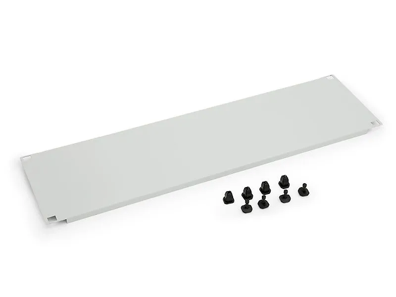Triton 19"zbh. Blindplatte, 4HE, Lichtgrau, mit Kunststoffstöpsel
