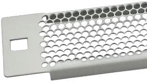 Triton 19"zbh. Blindplatte perforiert, 4HE, Lichtgrau, mit Kunststoffclips