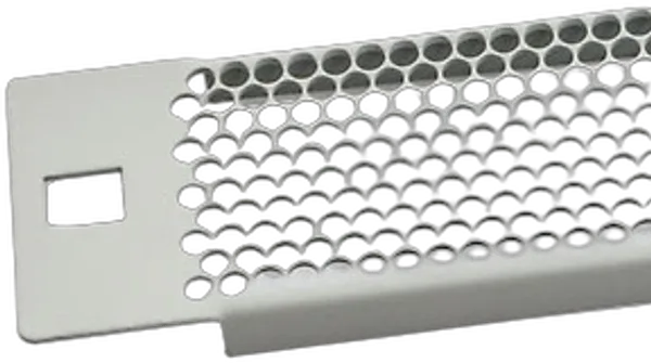 Triton 19"zbh. Blindplatte perforiert, 4HE, Lichtgrau, mit Kunststoffclips