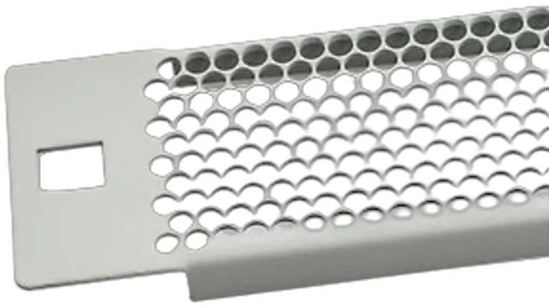 Triton 19"zbh. Blindplatte perforiert, 4HE, Lichtgrau, mit Kunststoffclips