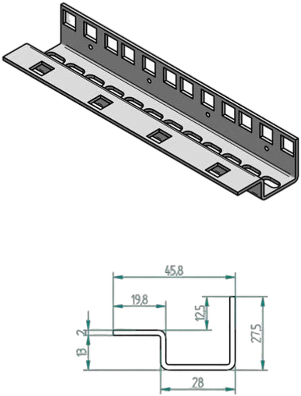 Triton 19"zbh. Profilschiene  4HE, Vertikal, Stückweise