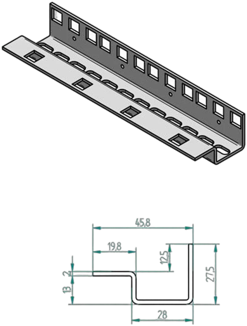 Triton 19"zbh. Profilschiene  4HE, Vertikal, Stückweise