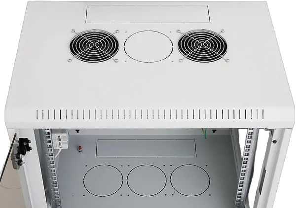 Triton 19"Wandgehäuse, 15HE, 1-teilig, T595, Lichtgrau, mit Lüfterausschnitt