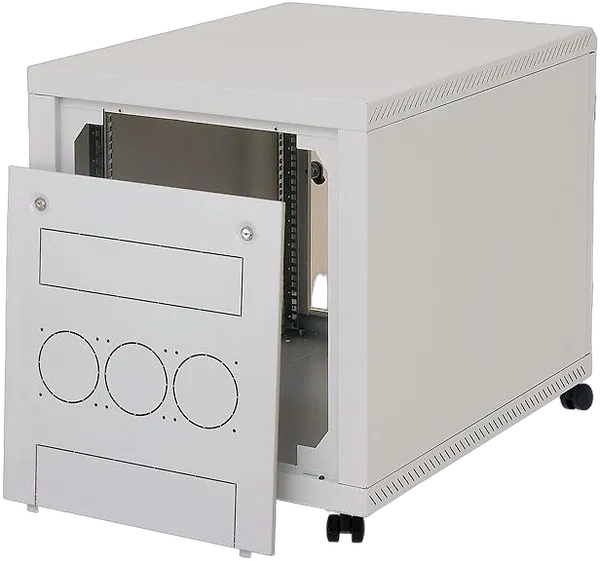 Triton 19"Schrank 12HE, B600/T 800, Lichtgrau, incl.Rollen