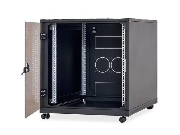 Triton 19"Schrank 12HE, B600/T 900, Lichtgrau, incl.Rollen