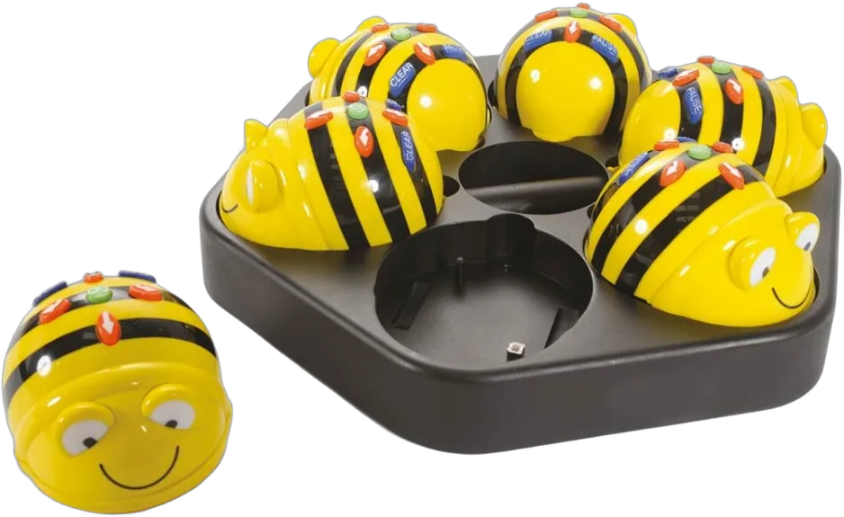 TTS Bee-Bot Klassensatz mit 6 Bee-Bot Robotern und Ladestation