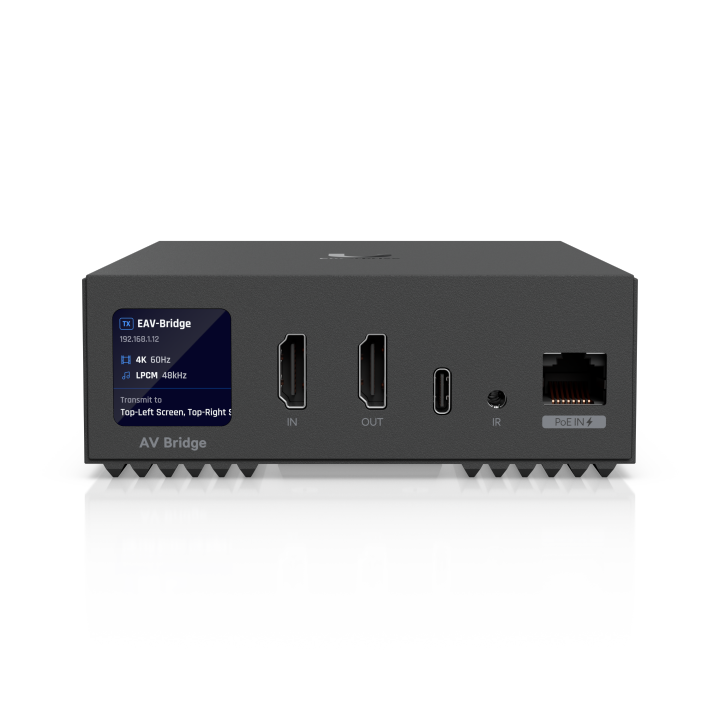 Ubiquiti Enterprise Audio/Video Bridge • 2x HDMI in/out • 2x XLR female • 2x XLR male • UniFi • EAV-Bridge