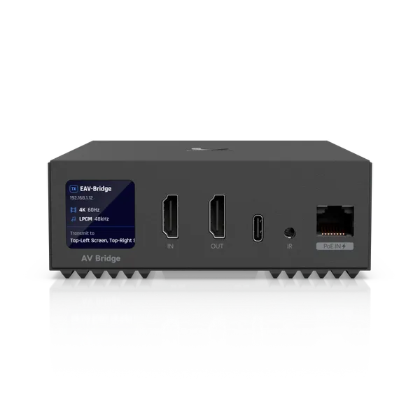 Ubiquiti Enterprise Audio/Video Bridge • 2x HDMI in/out • 2x XLR female • 2x XLR male • UniFi • EAV-Bridge