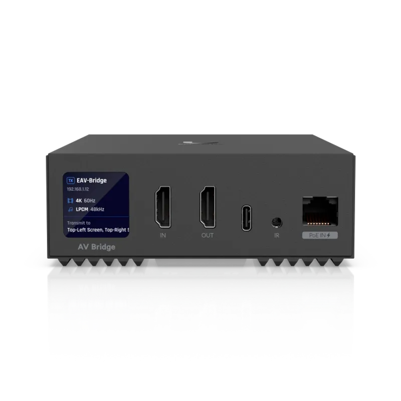 Ubiquiti Enterprise Audio/Video Bridge • 2x HDMI in/out • 2x XLR female • 2x XLR male • UniFi • EAV-Bridge