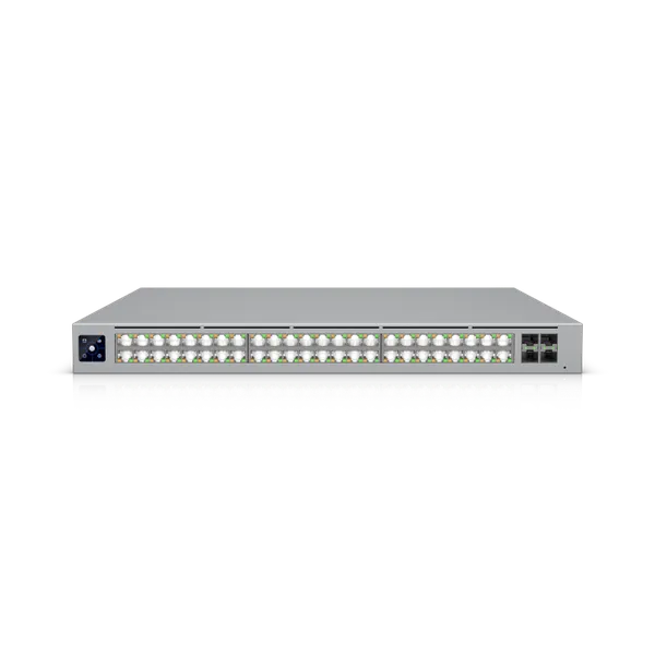 Ubiquiti Switch full managed Layer3 52 Port • Stacking • 32x 10GbE • 16x 2,5GbE • PoE Budget 950W • 48x PoE bt • 4x SFP28  • 19" • UniFi • ECS-48S-PoE