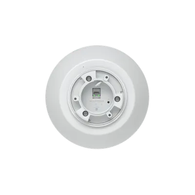 Ubiquiti UniFi Video Camera AI PTZ Precision, weiße Außenkamera mit Montageplatte, Ethernet-Port und IP66-Schutzklasse von