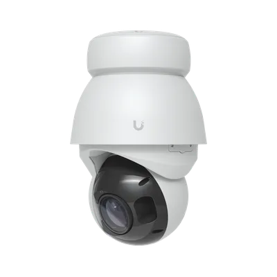 Ubiquiti UniFi Video Camera AI PTZ Precision weiße 4K-Überwachungskamera mit kugelförmigem Objektivgehäuse für Außenbereich